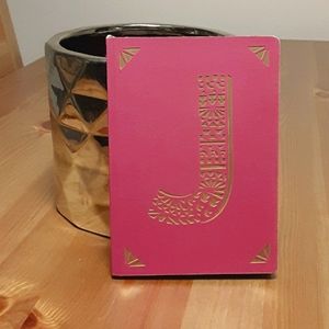 Pink and Gold J notebook